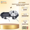 LBTT0805 - Nồi Lẩu Điện 2 Ngăn Đa Năng Lebenlang 2000W