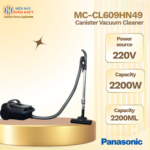 MC-CL609HN49 - Máy Hút Bụi Dạng Hộp Panasonic - Đen Xám