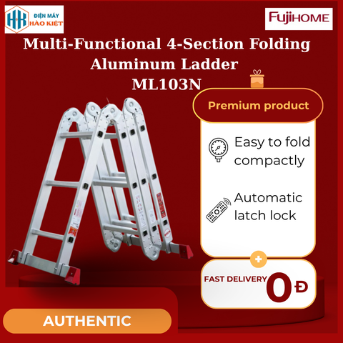 ML103N - Thang Nhôm Gấp Đa Năng 4 Đoạn Fujihome