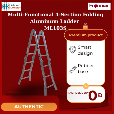 ML103S - Thang Nhôm Gấp Đa Năng 4 Đoạn Fujihome