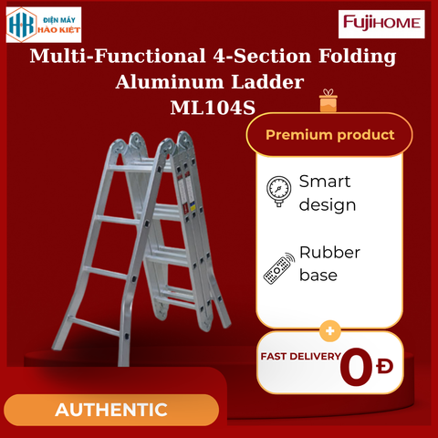 ML104S - Thang Nhôm Gấp Đa Năng 4 Đoạn Fujihome