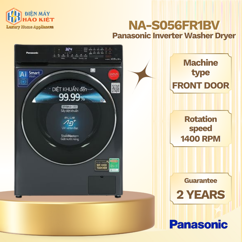 NA-S056FR1BV - Máy Giặt Sấy Panasonic Inverter Giặt 10.5 Kg - Sấy 6 Kg