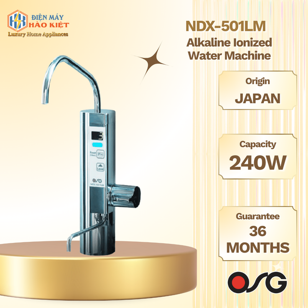 NDX-501LM - Máy Điện Giải Nước Ion Kiềm OSG _ Dạng Lắp Phía Dưới Bồn Rửa