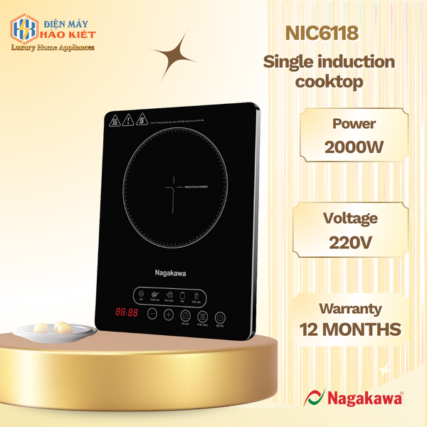 NIC6118 - Bếp Điện Từ Đơn Nagakawa