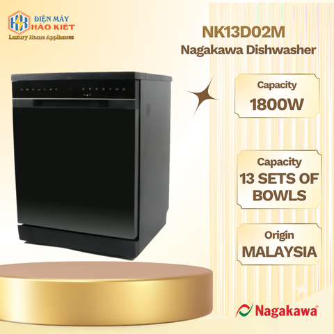 NK13D02M - Máy Rửa Bát Nagakawa NK13D02M