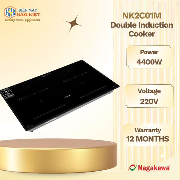 NK2C01M - Bếp Đôi Điện Từ Nagakawa NK2C01M