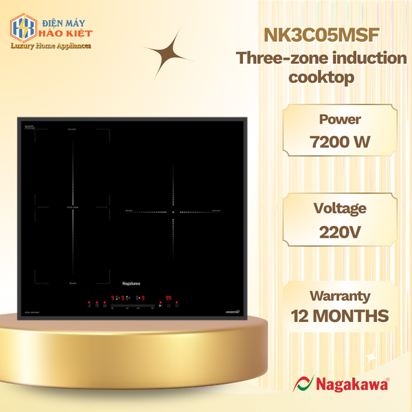 NK3C05MSF - Bếp Điện Từ Thông Minh Nagakawa NK3C05MSF
