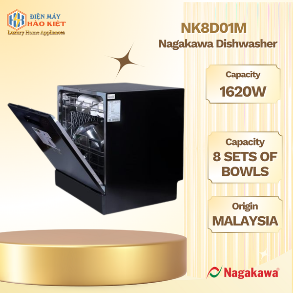 NK8D01M - Máy Rửa Bát Nagakawa NK8D01M