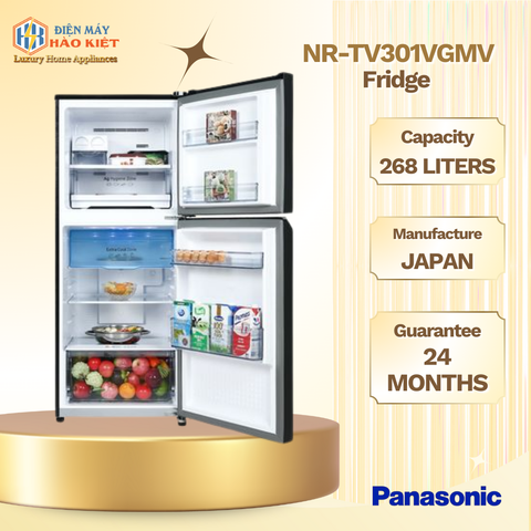 NR-TV301VGMV - Tủ Lạnh Panasonic Inverter 268 Lít
