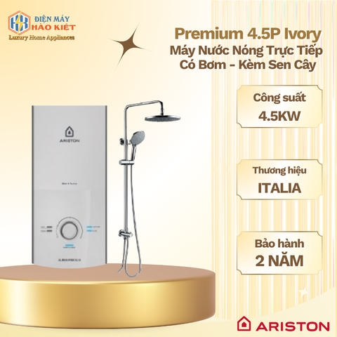 Premium 4.5P Ivory - Máy Nước Nóng Trực Tiếp Premium 4.5P Ivory - Có Bơm