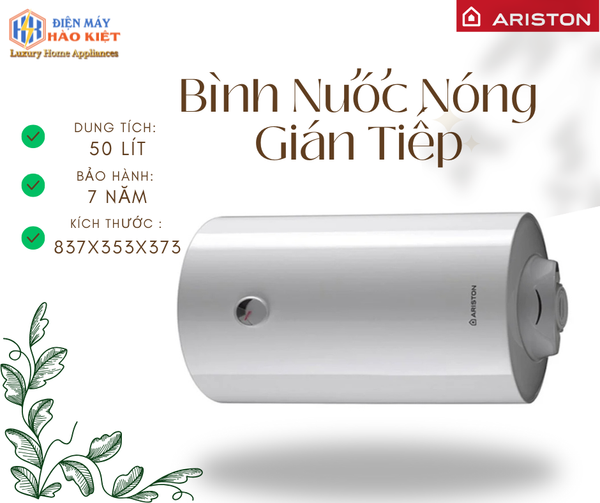PRO R 50 SH - Bình Nước Nóng Gián Tiếp Pro R 50L Ngang