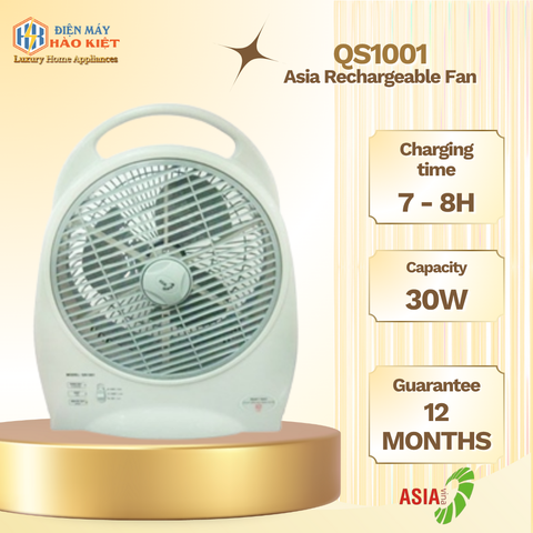 QS1001 - Quạt Sạc Asia