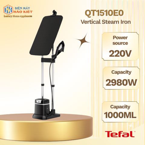 QT1510E0 - Bàn Ủi Hơi Nước Đứng Tefal IXEO Plus - 2980W, 1L +XEO+