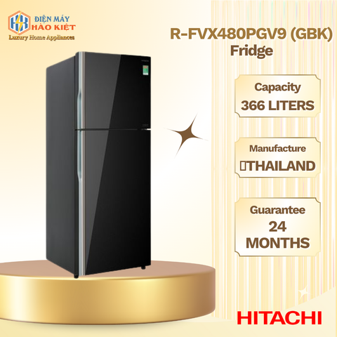 R-FVX480PGV9 (GBK) - Tủ Lạnh Hitachi Inverter 366 Lít