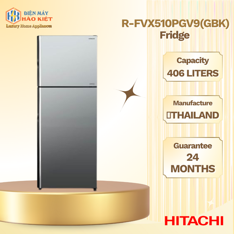 R-FVX510PGV9(GBK) - Tủ lạnh Hitachi Inverter 406 lít