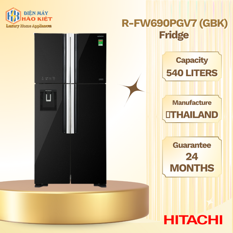 R-FW690PGV7 (GBK) - Tủ Lạnh Hitachi Inverter 540 Lít Multi Door