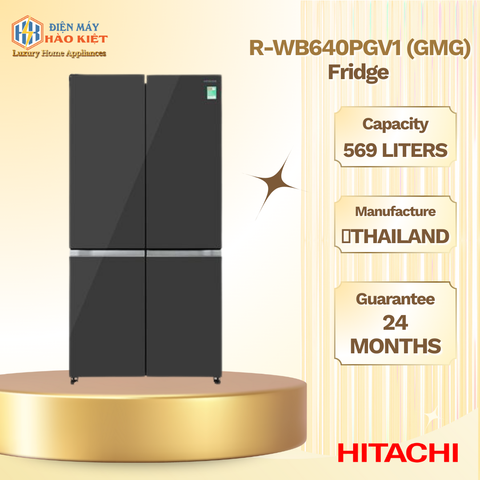 R-WB640PGV1 (GMG) - Tủ Lạnh Hitachi Inverter 569 Lít Multi Door