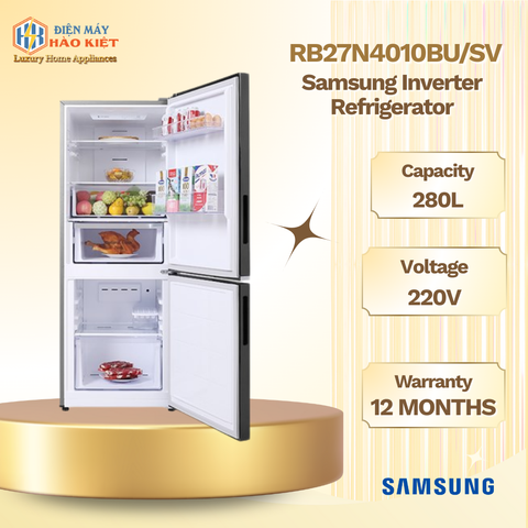 RB27N4010BU/SV - Tủ Lạnh Samsung Inverter 280 Lít