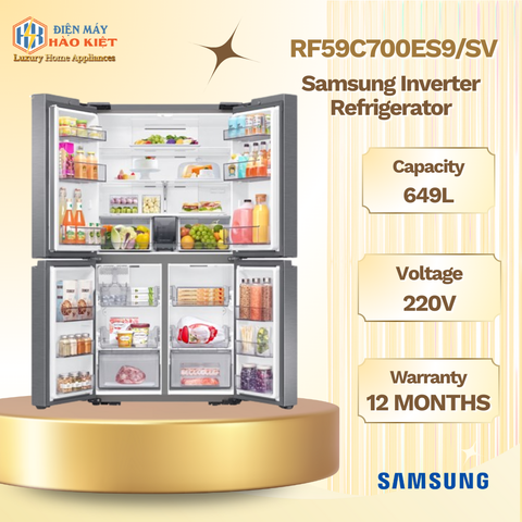 RF59C700ES9/SV - Tủ Lạnh Samsung Inverter Multi Door _ 649 Lít