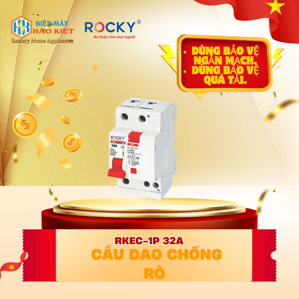 RKEC-1P 32A - Cầu Dao Chống Rò
