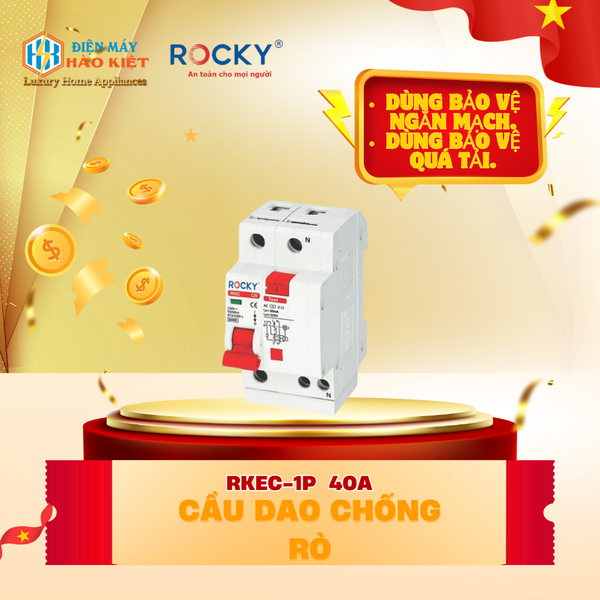 RKEC-1P  40A - Cầu Dao Chống Rò