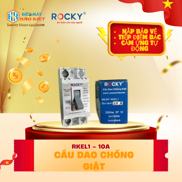 RKEL1 – 10A - Cầu Dao Chống Giật