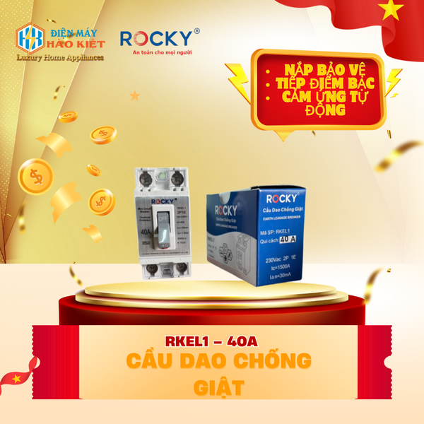 RKEL1 – 40A- Cầu Dao Chống Giật