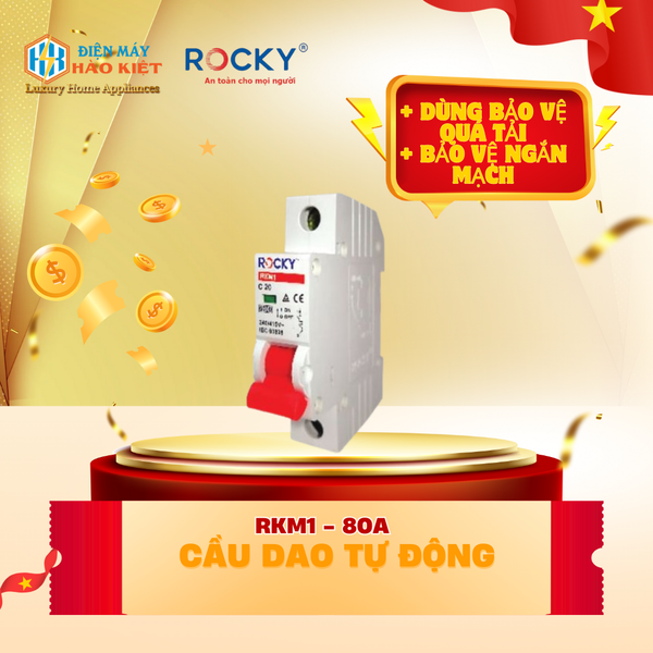 RKM1 - 80A - Cầu Dao Tự Động