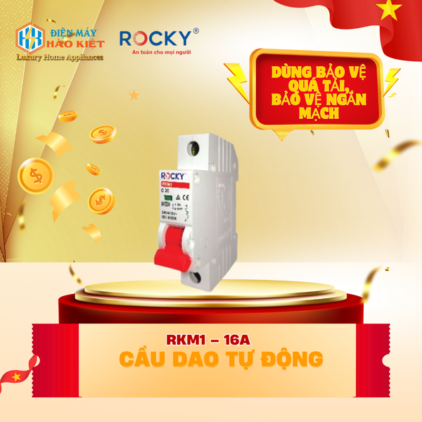 RKM1 – 16A - Cầu Dao Tự Động