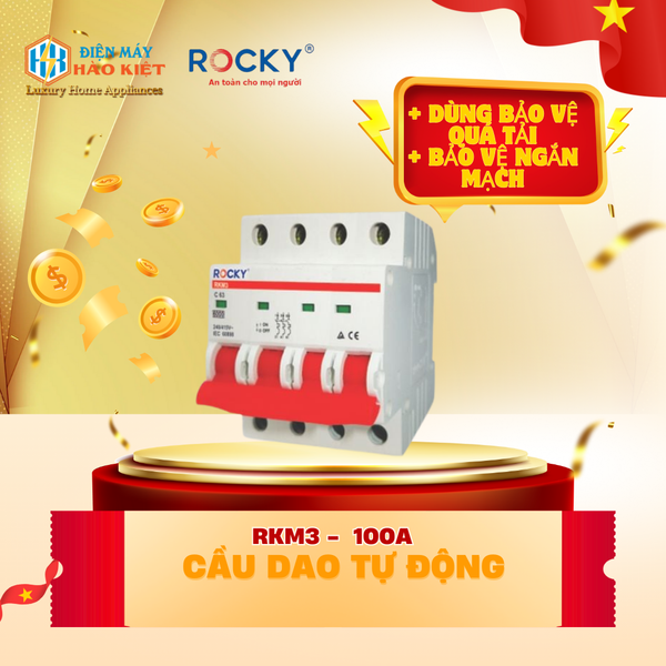 RKM3 -  100A - Cầu Dao Tự Động
