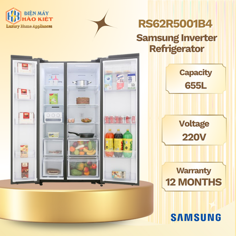 RS62R5001B4 - Tủ Lạnh Samsung Inverter Side By Side _ 655 Lít