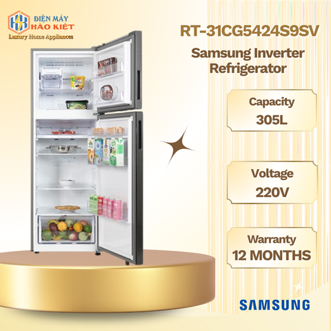 RT-31CG5424S9SV - Tủ Lạnh Samsung Inverter 305 Lít