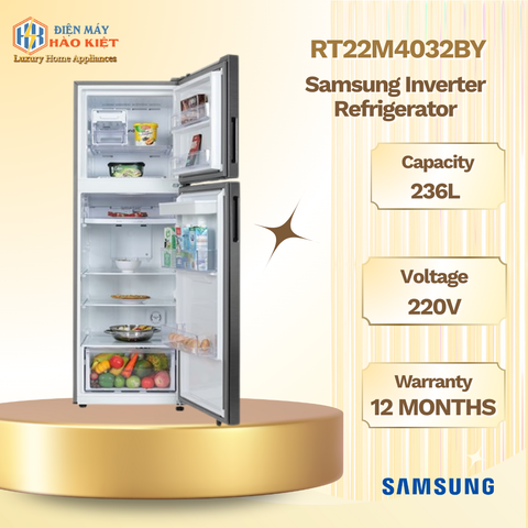 RT22M4032BY - Tủ Lạnh Samsung Inverter 236 Lít