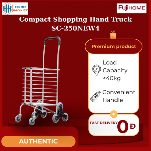 SC-250NEW4 - Xe Kéo Đi Chợ Gấp Gọn Fujihome Leo Cầu Thang