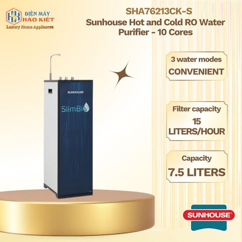 SHA76213CK-S - Máy Lọc Nước RO Nóng Nguội Lạnh Sunhouse - 10 Lõi