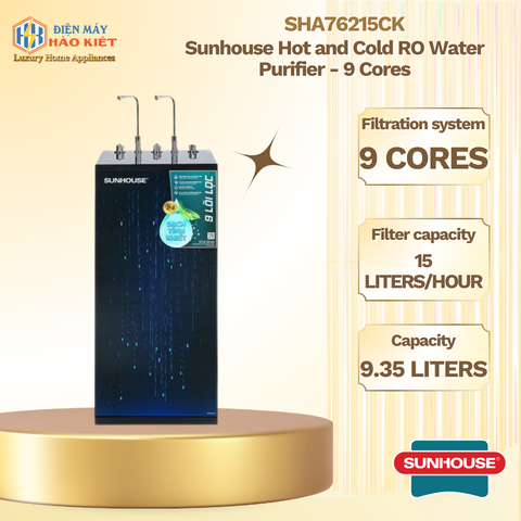SHA76215CK - Máy Lọc Nước RO Nóng Nguội Lạnh Sunhouse - 9 Lõi