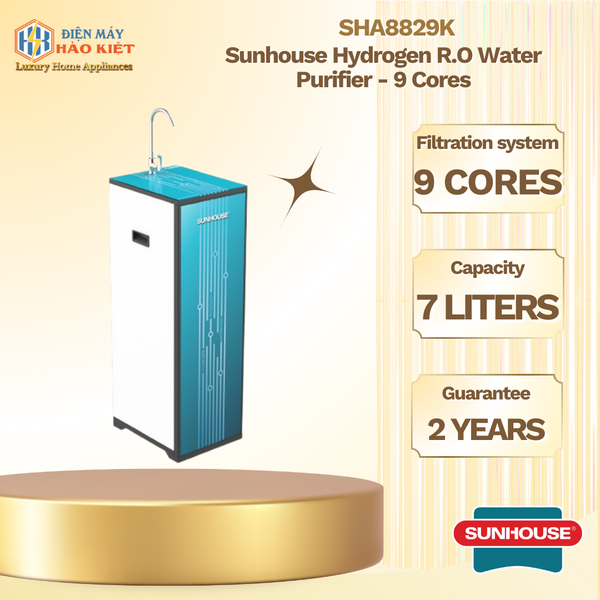 SHA8829K - Máy Lọc Nước R.O Hydrogen Sunhouse - 9 Lõi