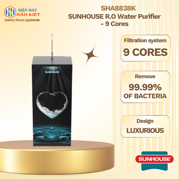 SHA8838K - Máy Lọc Nước R.O SUNHOUSE - 9 Lõi