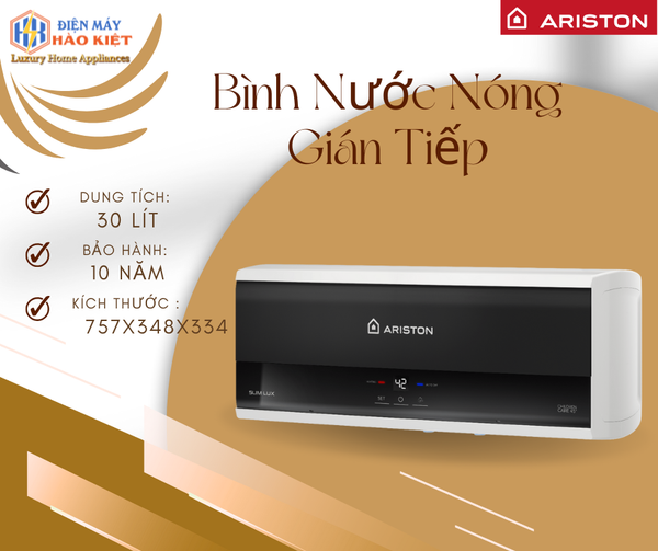 SL3 30 LUX VN - Bình Nước Nóng Gián Tiếp Slim3 30 Lux VN