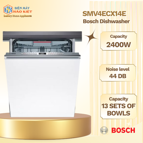 SMV4ECX14E - Máy Rửa Chén Âm Tủ Bosch _13 Bộ - Series 4