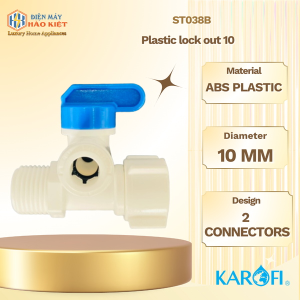 Khoá khẩu nhựa ra 10 (Co nối cho bộ lọc RO ST038B)