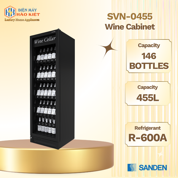 SVN-0455 - Tủ Rượu 455L 1 Cánh Cửa Kính