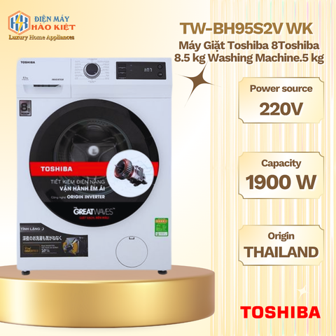 TW-BH95S2V WK - Máy giặt Toshiba Inverter 8.5 Kg