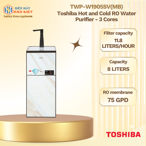 TWP-W1905SV(MB) - Máy Lọc Nước RO Nóng Nguội Lạnh Toshiba - 3 Lõi