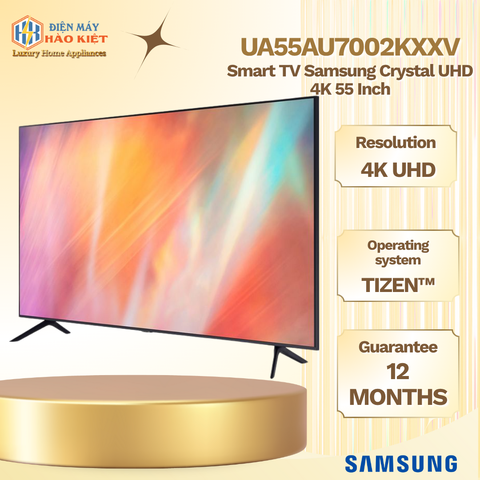 UA55AU7002KXXV - Smart Tivi Samsung Crystal UHD 4K 55 Inch