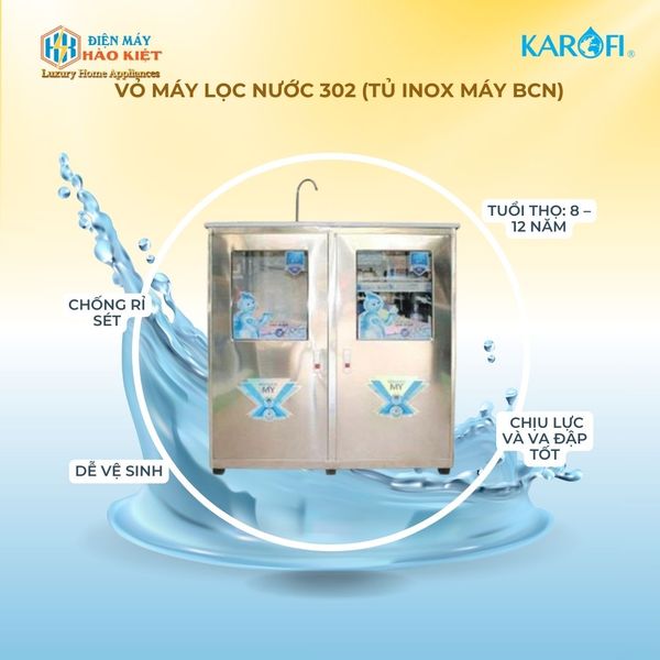 Vỏ máy lọc nước 302 (Tủ inox máy BCN)