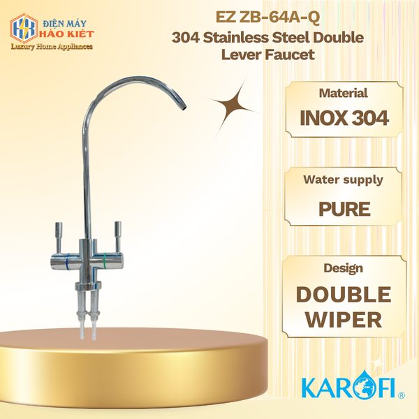 Vòi gạt đôi Inox 304 (Vòi EZ ZB-64A-Q Karofi )