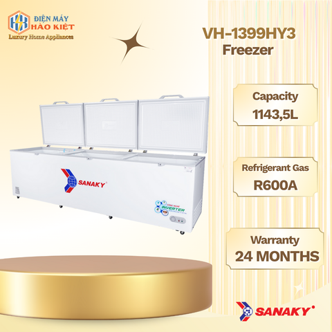 VH-1399HY3 TỦ ĐÔNG SANAKY INVERTER 1200 LÍT ĐỒNG (R600A) 3 CÁNH