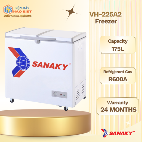 VH-225A2 TỦ ĐÔNG SANAKY 180 LÍT NHÔM (R600A)