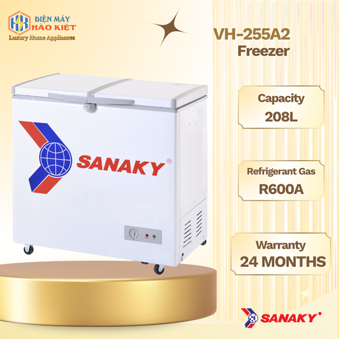VH-255A2 TỦ ĐÔNG SANAKY 210 LÍT NHÔM (R600A)
